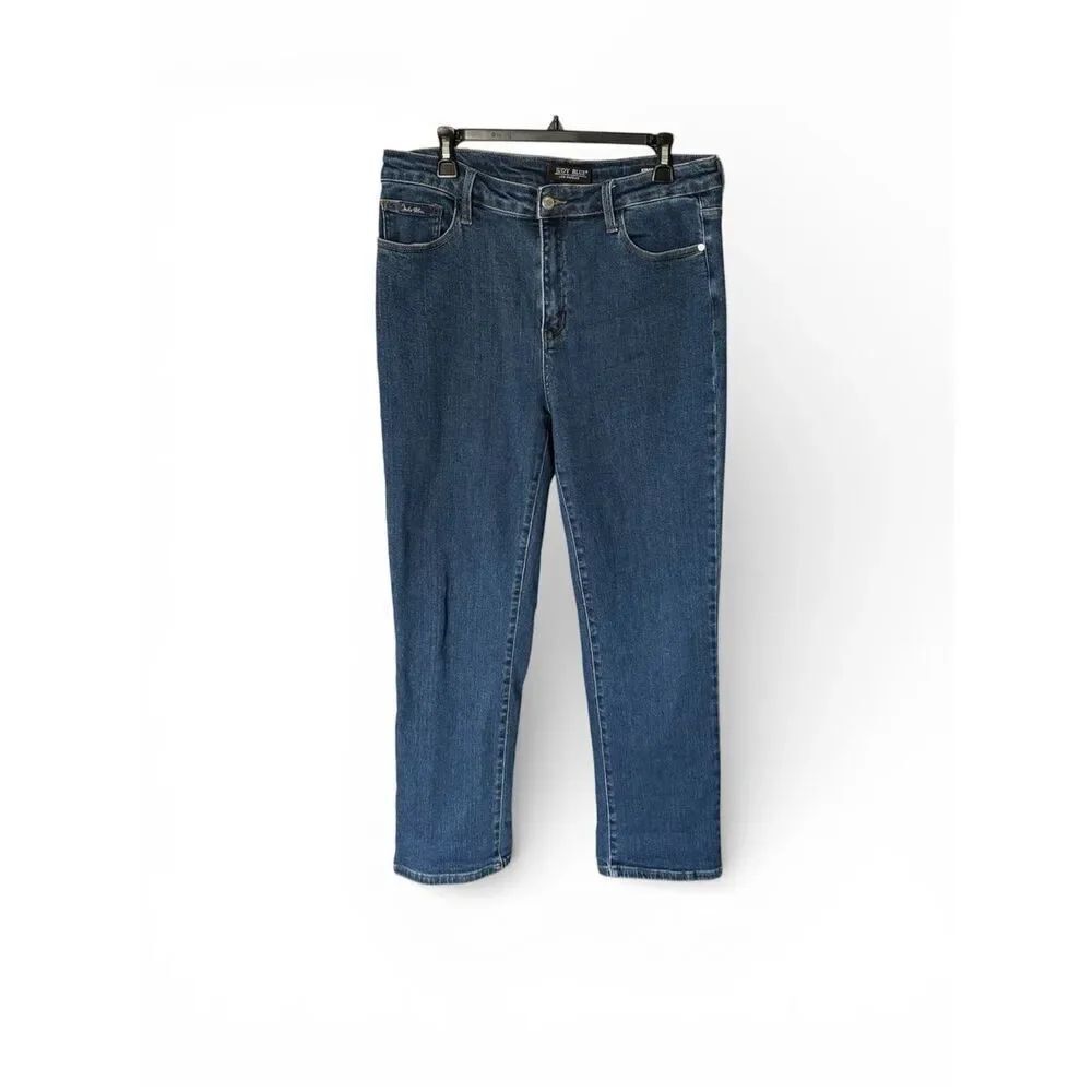 Vtg Judy Blue High Rise Straight Jeans 15/32 Blue Med Wash